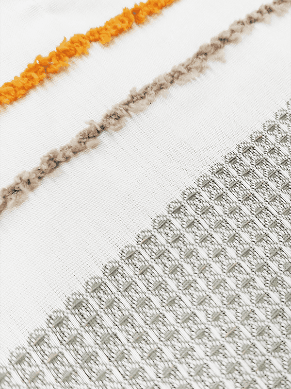 Cilindrische geruite pluche polyester katoenen stof